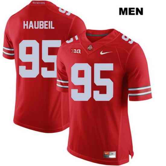 Blake Haubeil Ohio State Buckeyes Nike Authentic Mens Stitched  95 Red College Football Jersey Jersey